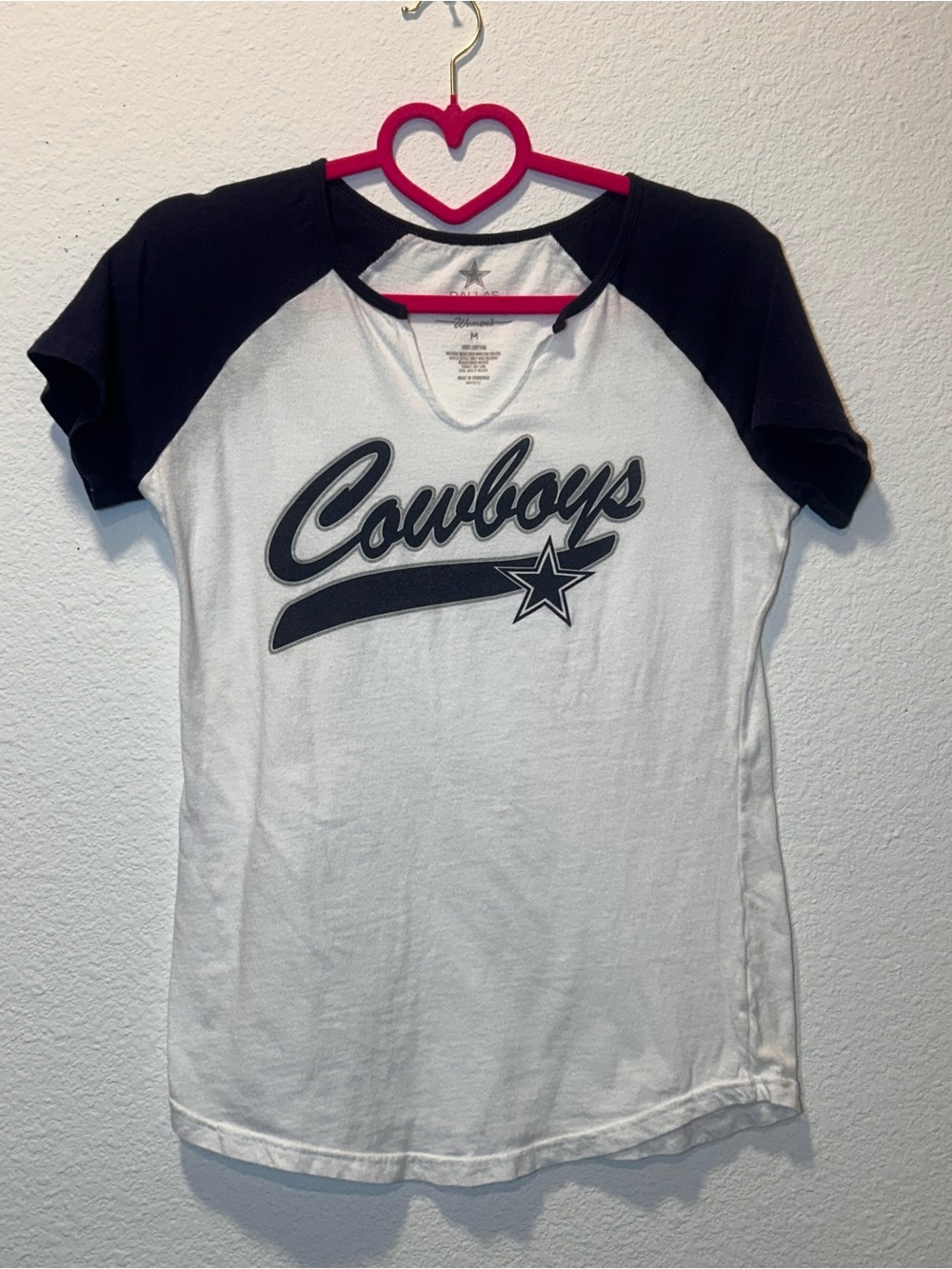 Dallas Cowboys Authentic Dallas Cowboys NFL Football Women’s M White/Black Shirt
